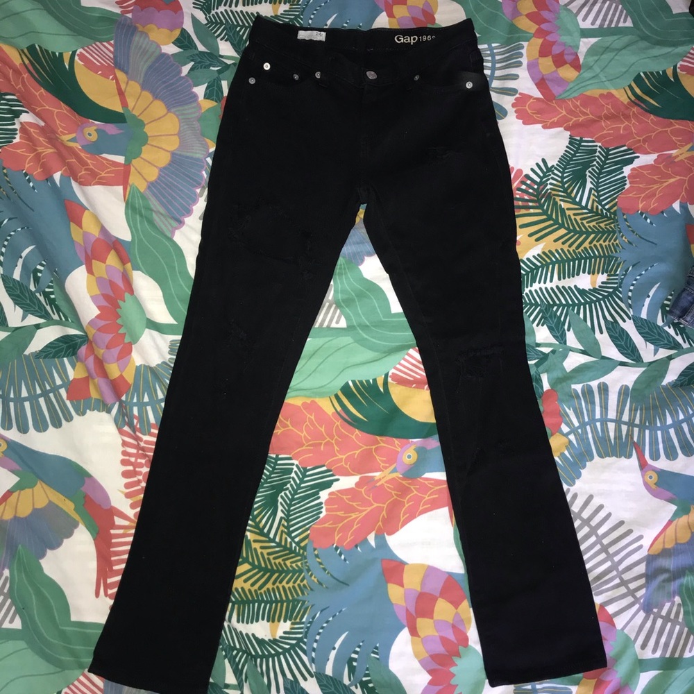 GAP- distressed girlfriend jeans
